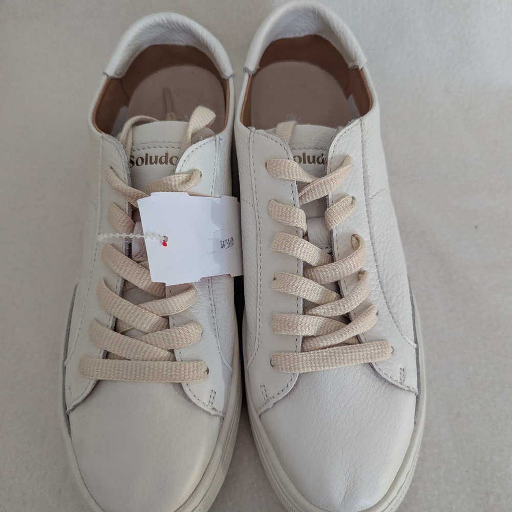 NWT/NIB Soludos Oasis White Ibiza Platform Sneakers, Women's Size 7.5 - Picture 5 of 8